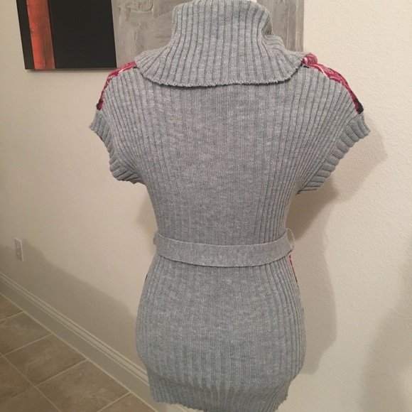 Heather grey cowl neck sweater dress - Picture 3 of 3